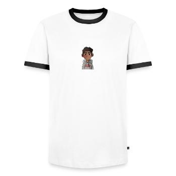 Dessin animé Levi ́s Boy - T-shirt contrasté Homme - blanc/noir - Devant - AI Model Female 172 light (172cm) & AI Model Male 178 dark (178cm)