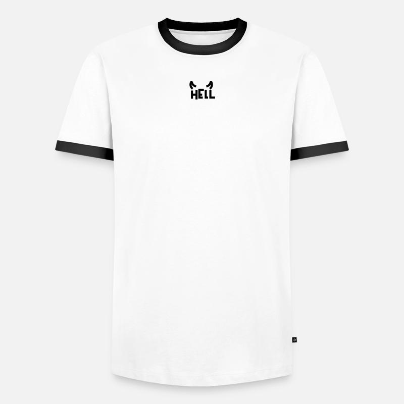 Hell - Men's Ringer Shirt - white/black