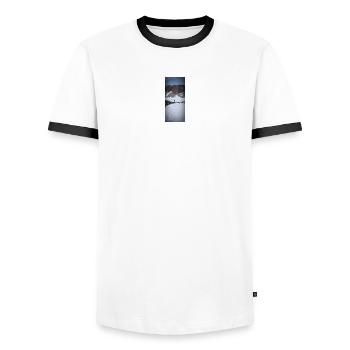 Unermesslichkeit der Landschaft - Männer Kontrast-T-Shirt - Weiß/Schwarz - Vorne - AI Model Female 172 light (172cm) & AI Model Male 178 dark (178cm)