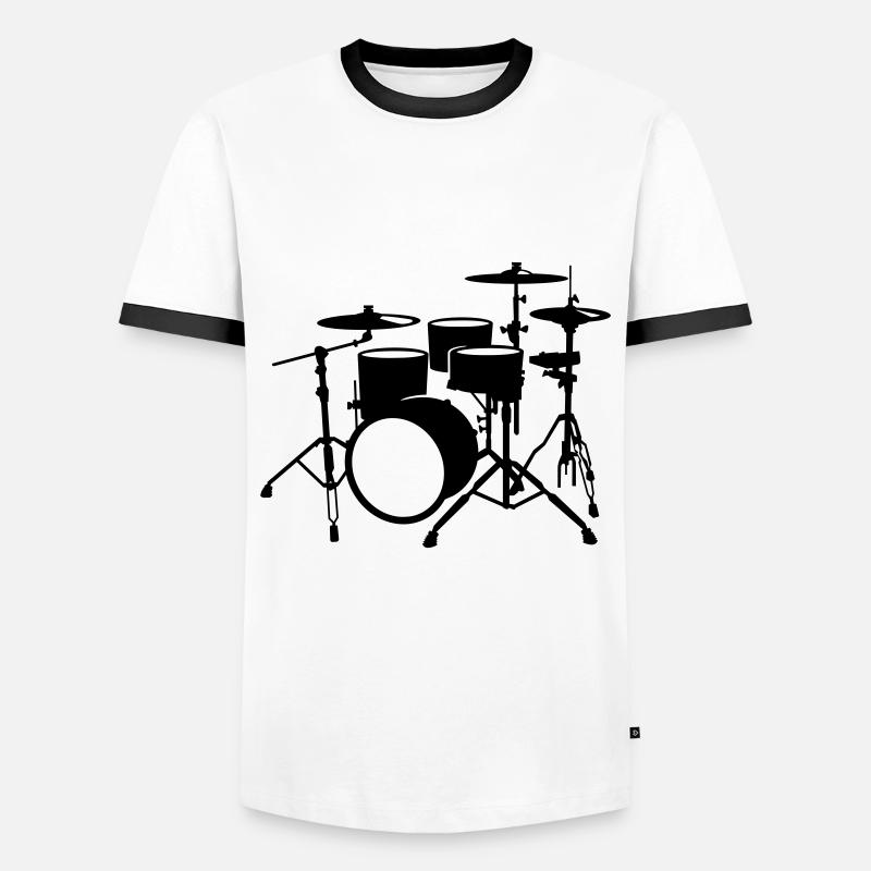 Percussion - Men's Ringer Shirt - white/black