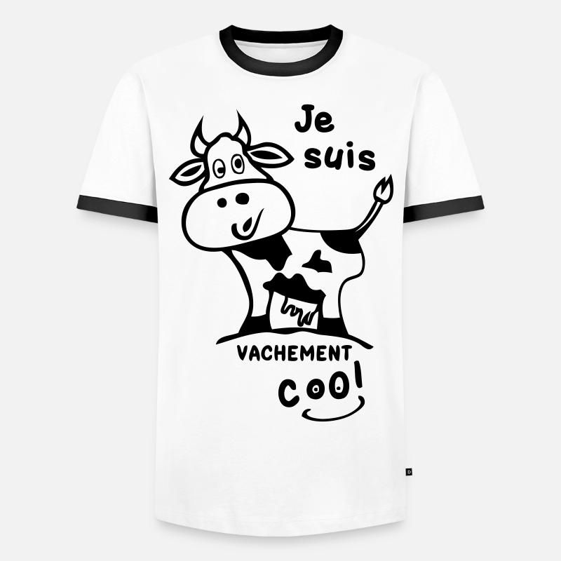 vachement_cool0 - Men's Ringer Shirt - white/black