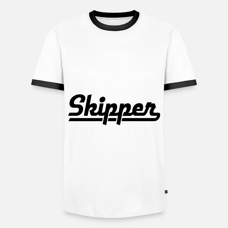 Skipper - Men's Ringer Shirt - white/black