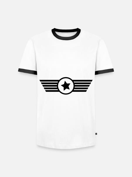 Wappen - T-shirt contrasté Homme - blanc/noir
