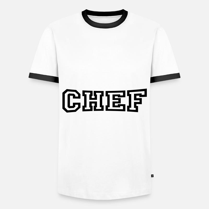 Chef - Männer Kontrast-T-Shirt - Weiß/Schwarz
