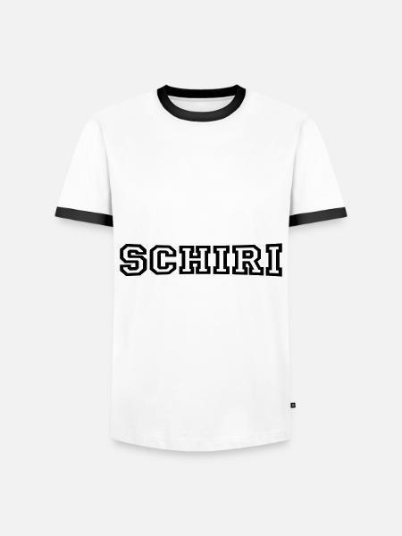 Schiri - Männer Kontrast-T-Shirt - Weiß/Schwarz