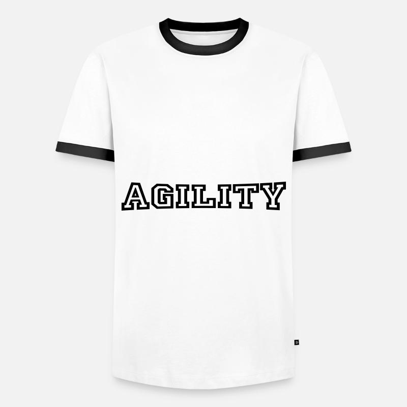 Agility - Männer Kontrast-T-Shirt - Weiß/Schwarz