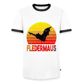 Chauve-souris - T-shirt contrasté Homme - blanc/noir - Devant - AI Model Female 172 light (172cm) & AI Model Male 178 dark (178cm)