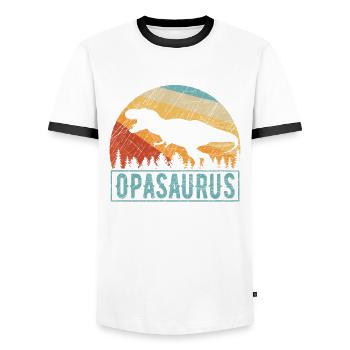 Grand-père papy idée cadeau - T-shirt contrasté Homme - blanc/noir - Devant - AI Model Female 172 light (172cm) & AI Model Male 178 dark (178cm)