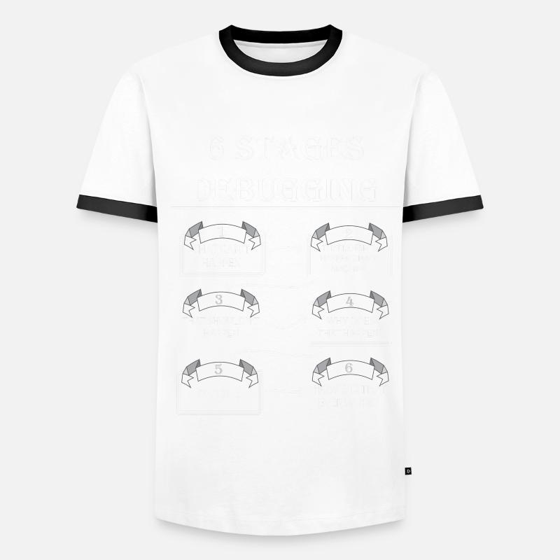 Debugging - Men's Ringer Shirt - white/black