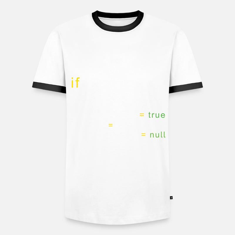 Coder coding - Men's Ringer Shirt - white/black