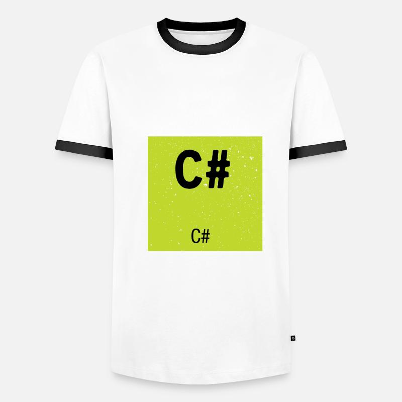 Programming C # Codes - Men's Ringer Shirt - white/black
