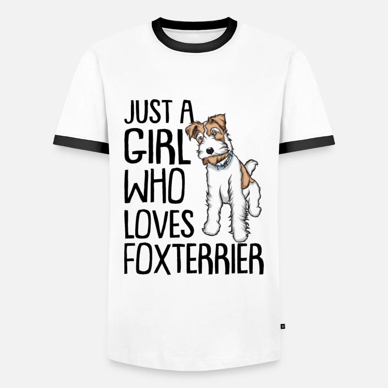 Fox terrier - Men's Ringer Shirt - white/black