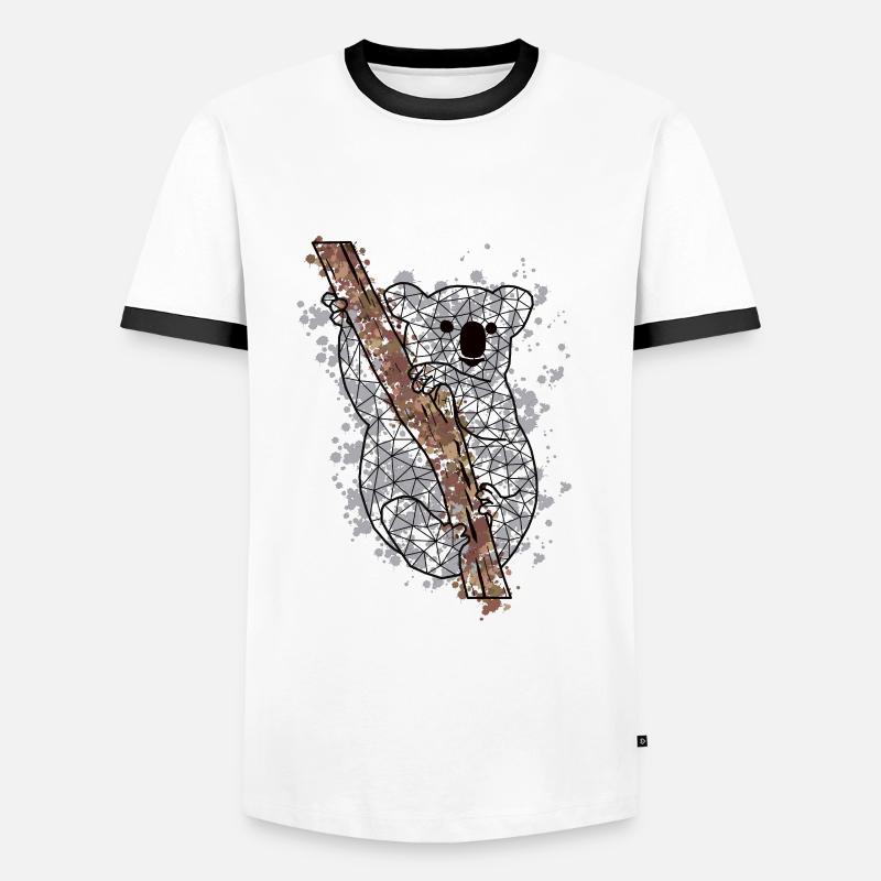 Koalaa GeomeTRIX bunt - Männer Kontrast-T-Shirt - Weiß/Schwarz