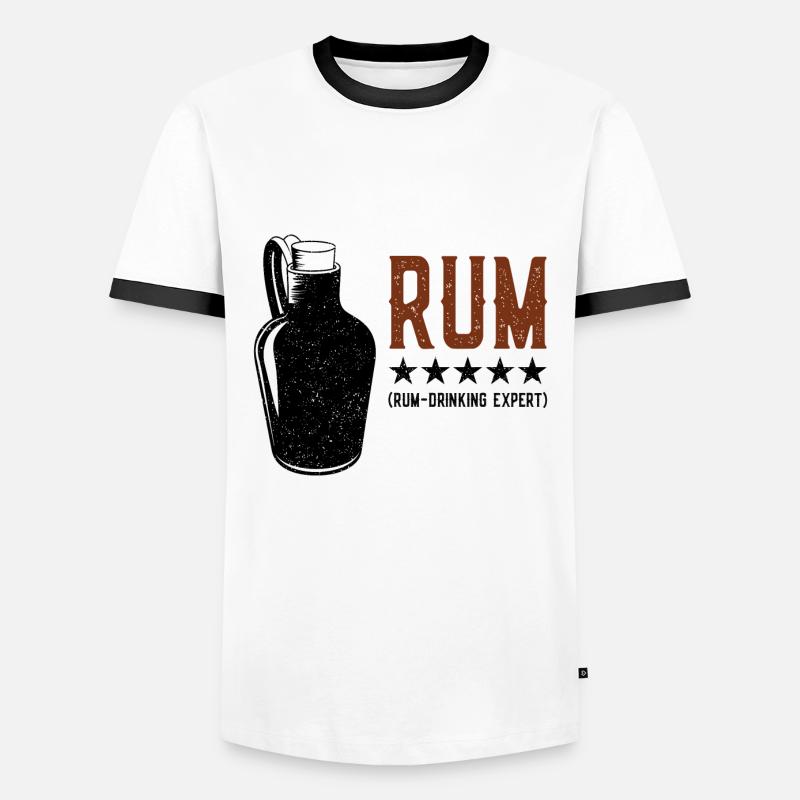 Rum - Drinking Expert Rumtrinker - Men's Ringer Shirt - white/black