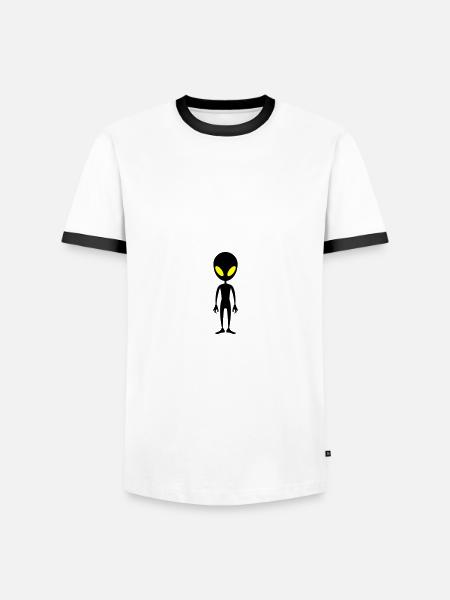 Alien Symbol - Men's Ringer Shirt - white/black