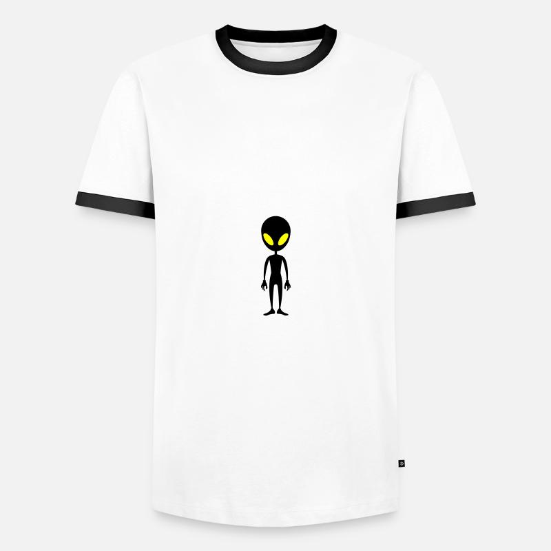 Alien Symbol - Men's Ringer Shirt - white/black