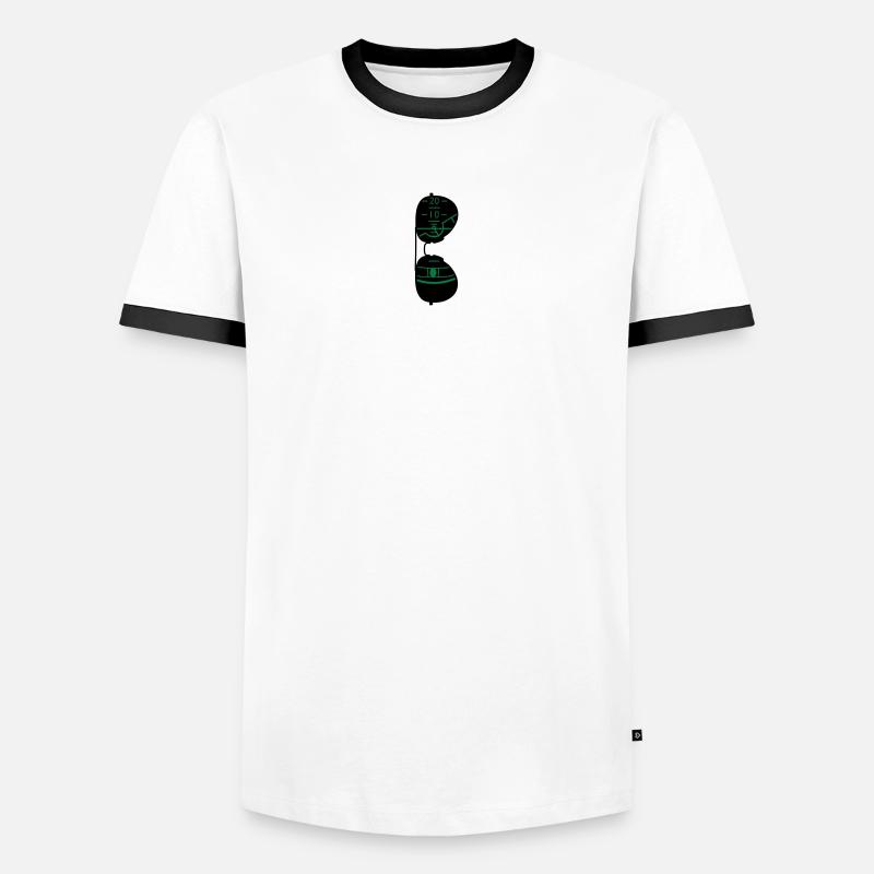 pilot glasses - Men's Ringer Shirt - white/black