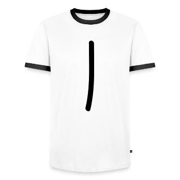 tage_zaehlen_1 - Männer Kontrast-T-Shirt - Weiß/Schwarz - Vorne - AI Model Female 172 light (172cm) & AI Model Male 178 dark (178cm)