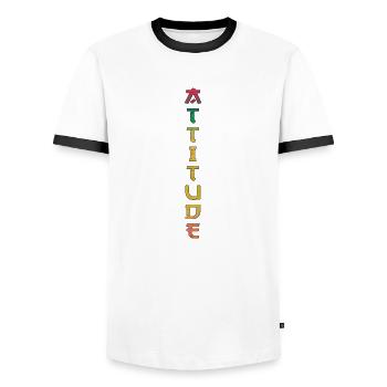 Tattoo element vector tattoo Body art attitude - Men's Ringer Shirt - white/black - Front - AI Model Female 172 light (172cm) & AI Model Male 178 dark (178cm)