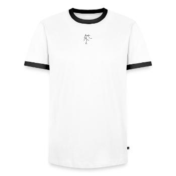 Blitz - Männer Kontrast-T-Shirt - Weiß/Schwarz - Vorne - AI Model Female 172 light (172cm) & AI Model Male 178 dark (178cm)