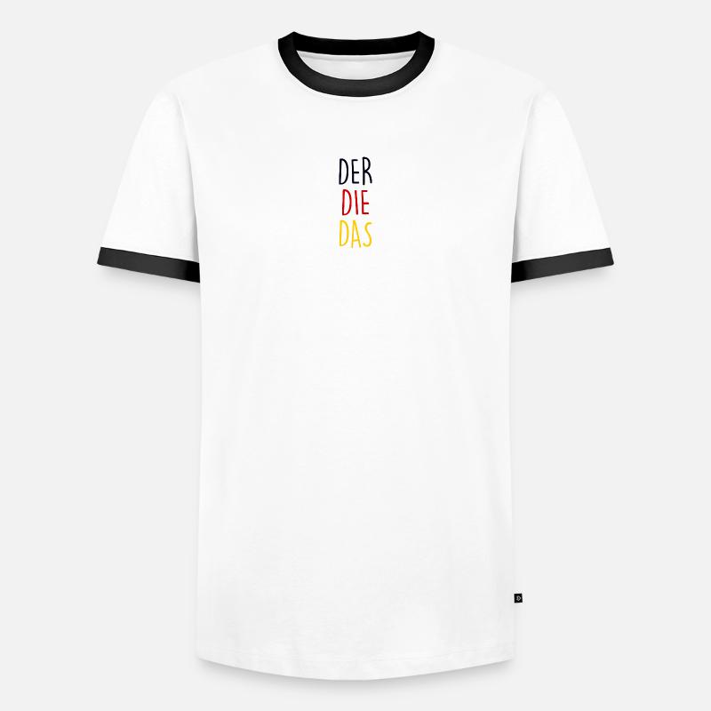 German language - Men's Ringer Shirt - white/black