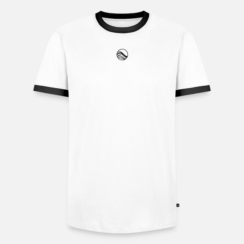 Wave Online - Men's Ringer Shirt - white/black