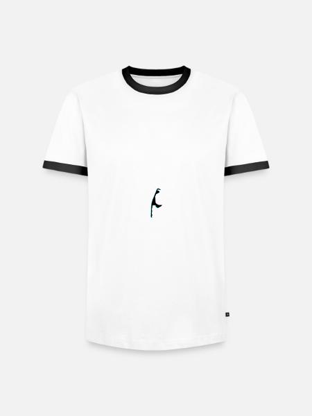 Sylt Silhouette - Männer Kontrast-T-Shirt - Weiß/Schwarz