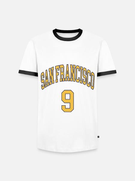 San Francisco 9 - Männer Kontrast-T-Shirt - Weiß/Schwarz