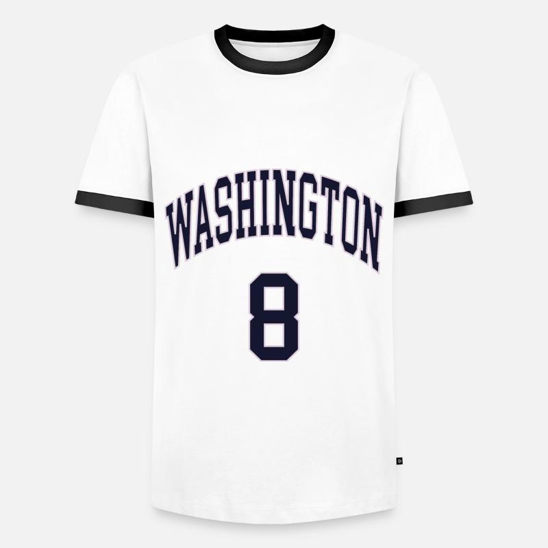Washington 8 - Men's Ringer Shirt - white/black