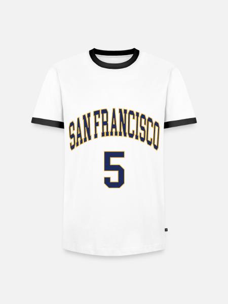 San Francisco 5 - Männer Kontrast-T-Shirt - Weiß/Schwarz