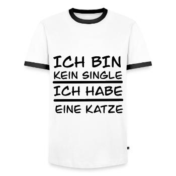 Lustie Sprüche Spruch - Männer Kontrast-T-Shirt - Weiß/Schwarz - Vorne - AI Model Female 172 light (172cm) & AI Model Male 178 dark (178cm)