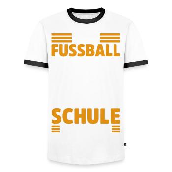 Fußballspieler Geschenk Fußball Fan Fußballer - Männer Kontrast-T-Shirt - Weiß/Schwarz - Vorne - AI Model Female 172 light (172cm) & AI Model Male 178 dark (178cm)