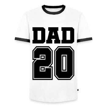 Papa Vater 2020 Vatertag Geschenk - Männer Kontrast-T-Shirt - Weiß/Schwarz - Vorne - AI Model Female 172 light (172cm) & AI Model Male 178 dark (178cm)