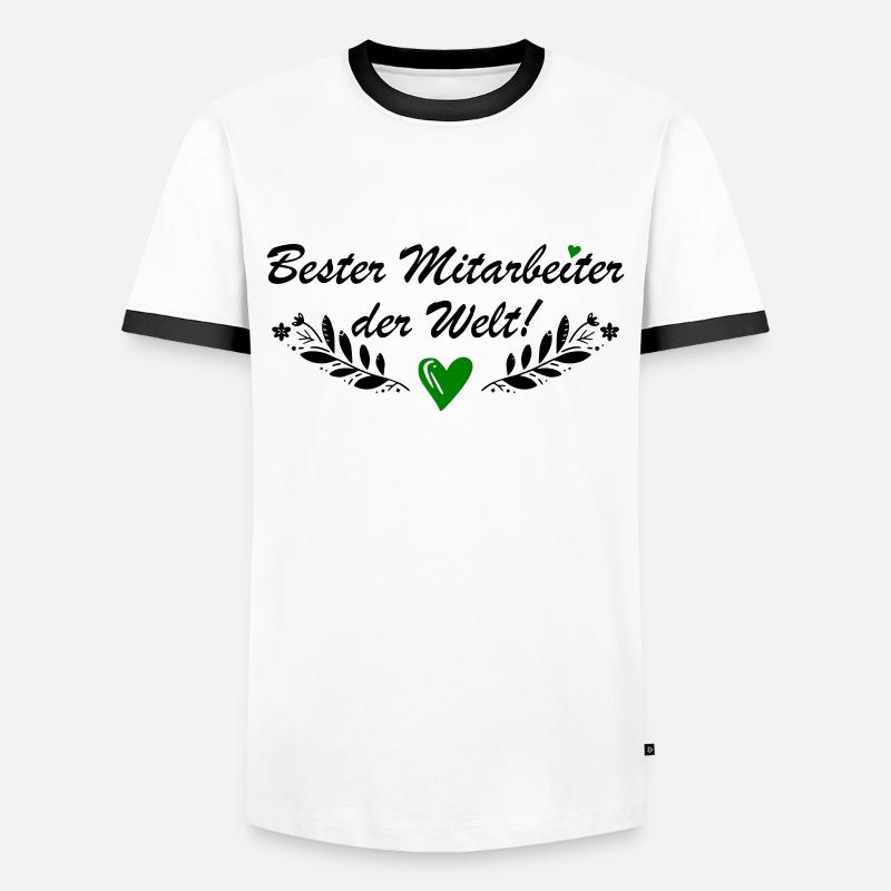 Bester Mitarbeiter der Welt - Männer Kontrast-T-Shirt - Weiß/Schwarz