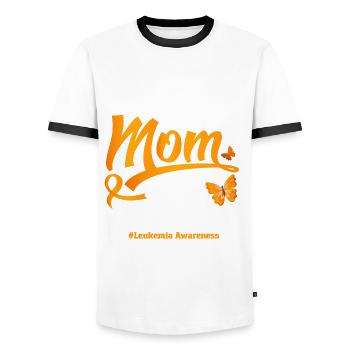 Leukemia Awareness Month Leukemia Survivor - Men's Ringer Shirt - white/black - Front - AI Model Female 172 light (172cm) & AI Model Male 178 dark (178cm)