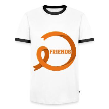 Leukemia Awareness Month Leukemia Survivor - Men's Ringer Shirt - white/black - Front - AI Model Female 172 light (172cm) & AI Model Male 178 dark (178cm)