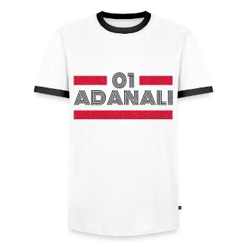 Adana 01 Türkei Turkiye Geschenk Urlaub Türk TR - Männer Kontrast-T-Shirt - Weiß/Schwarz - Vorne - AI Model Female 172 light (172cm) & AI Model Male 178 dark (178cm)