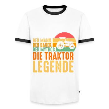 Landwirtschaft Landwirt Traktor Bauernhof Bauer - Männer Kontrast-T-Shirt - Weiß/Schwarz - Vorne - AI Model Female 172 light (172cm) & AI Model Male 178 dark (178cm)