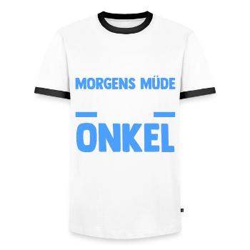 Patenonkel Pate Onkel - Männer Kontrast-T-Shirt - Weiß/Schwarz - Vorne - AI Model Female 172 light (172cm) & AI Model Male 178 dark (178cm)