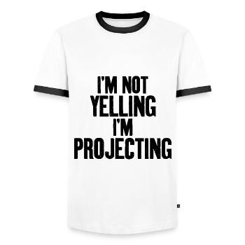 Ich Projiziere Voice Actor Voice Recording Artist - Männer Kontrast-T-Shirt - Weiß/Schwarz - Vorne - AI Model Female 172 light (172cm) & AI Model Male 178 dark (178cm)