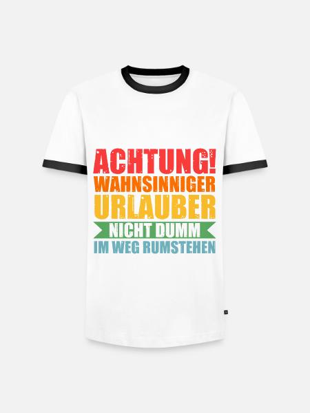 Sommerurlaub Urlauber Urlaub - Männer Kontrast-T-Shirt - Weiß/Schwarz