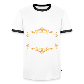 Franziska - Männer Kontrast-T-Shirt - Weiß/Schwarz - Vorne - AI Model Female 172 light (172cm) & AI Model Male 178 dark (178cm)