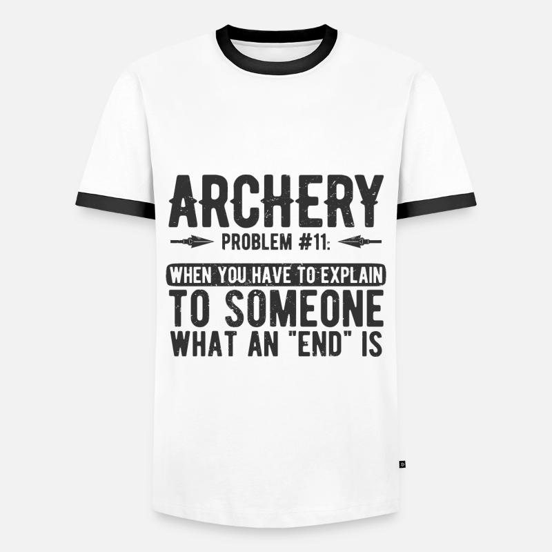 Bogenschießen Archery - Männer Kontrast-T-Shirt - Weiß/Schwarz