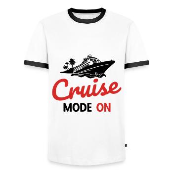 Segelboot Kapitän Spruch Zum Segeln - Männer Kontrast-T-Shirt - Weiß/Schwarz - Vorne - AI Model Female 172 light (172cm) & AI Model Male 178 dark (178cm)