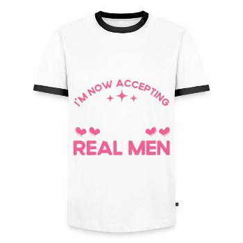 Ex Partner Auflösung der Ehe Scheidung Geschenk - Männer Kontrast-T-Shirt - Weiß/Schwarz - Vorne - AI Model Female 172 light (172cm) & AI Model Male 178 dark (178cm)
