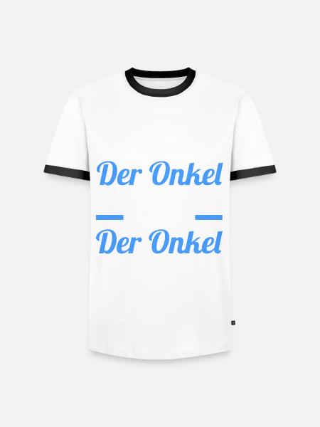 Patenonkel Pate Onkel - Männer Kontrast-T-Shirt - Weiß/Schwarz