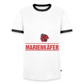 Marienkäfer - Männer Kontrast-T-Shirt - Weiß/Schwarz - Vorne - AI Model Female 172 light (172cm) & AI Model Male 178 dark (178cm)
