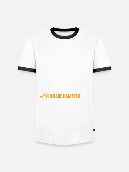 Nagetier Hamsterbesitzer Hamster - Männer Kontrast-T-Shirt - Weiß/Schwarz