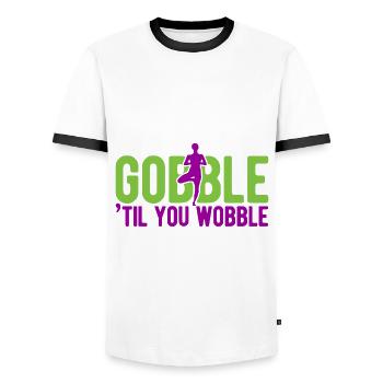 Yogalehrer Spruch Für Yogi Yoga - Männer Kontrast-T-Shirt - Weiß/Schwarz - Vorne - AI Model Female 172 light (172cm) & AI Model Male 178 dark (178cm)