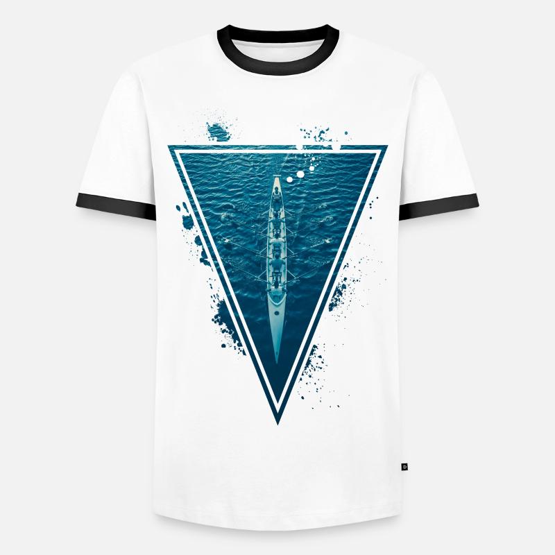 Rowing - Men's Ringer Shirt - white/black